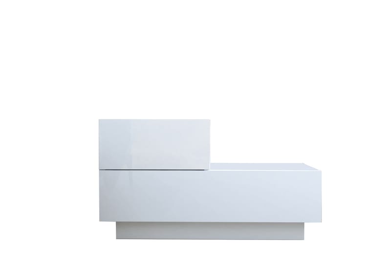 Nattbord Homitis Kayra (70 x 35 x 38,3 cm) Hvit - Hvit - Møbler - Bord - Avlastningsbord & sidobord - Sengebord & nattbord