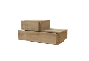 Nattbord Homitis Kayra (70 x 35 x 38,3 cm) Sapphire Oak - Sapphire Oak - Møbler - Bord - Avlastningsbord & sidobord - Sengebord & nattbord