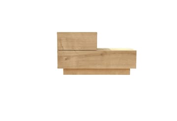 Nattbord Homitis Kayra (70 x 35 x 38,3 cm) Sapphire Oak - Sapphire Oak - Møbler - Bord - Avlastningsbord & sidobord - Sengebord & nattbord