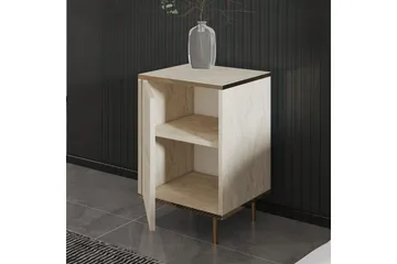 Nattbord Imaj Travertin / Gull - Beige/Gull - Møbler - Bord - Avlastningsbord & sidobord - Sengebord & nattbord