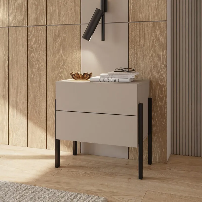 Nattbord Jukon S med 2 skuffer - Møbler - Bord - Avlastningsbord & sidobord - Sengebord & nattbord