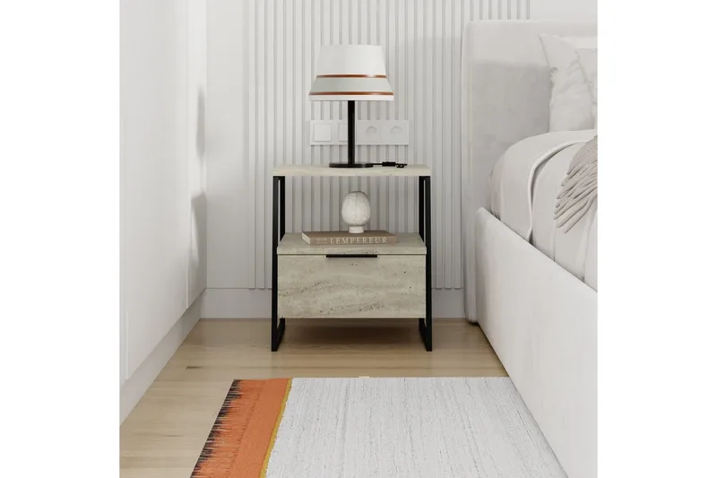 Nattbord Kavilash Travertin - Travertin - Møbler - Bord - Avlastningsbord & sidobord - Sengebord & nattbord