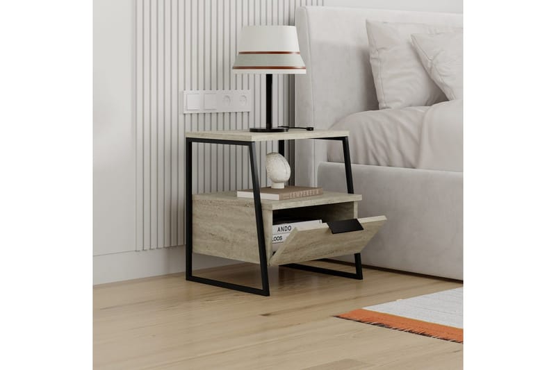 Nattbord Kavilash Travertin - Travertin - Møbler - Bord - Avlastningsbord & sidobord - Sengebord & nattbord
