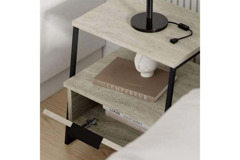Nattbord Kavilash Travertin - Travertin - Møbler - Bord - Avlastningsbord & sidobord - Sengebord & nattbord