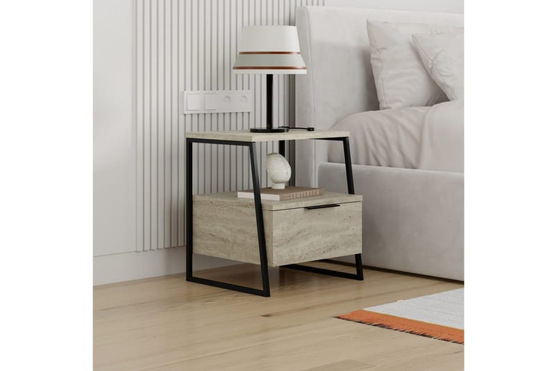 Nattbord Kavilash Travertin - Travertin - Møbler - Bord - Avlastningsbord & sidobord - Sengebord & nattbord