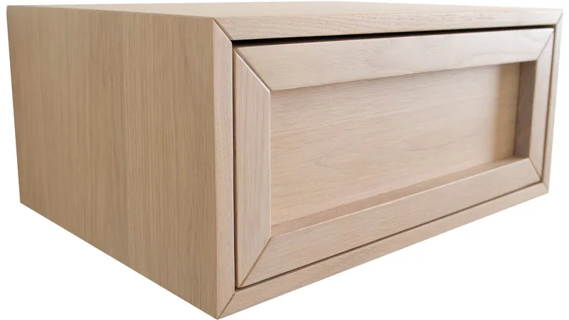 Nattbord Korsen for Vegg - Hvitpigmentert eik - Møbler - Bord - Avlastningsbord & sidobord - Sengebord & nattbord