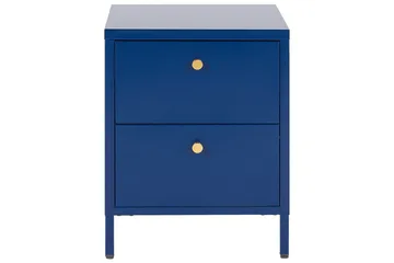 Nattbord Kylea Blå, gull - Blå, gull - Møbler - Bord - Avlastningsbord & sidobord - Sengebord & nattbord