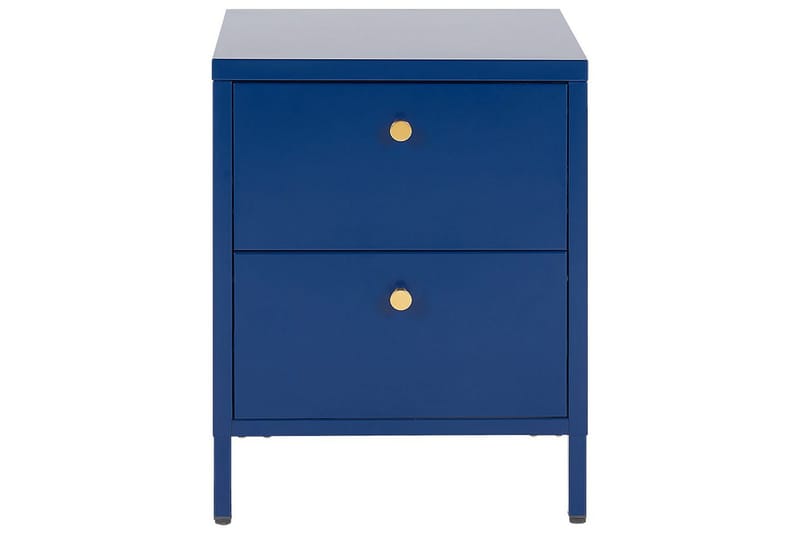 Nattbord Kylea Blå, gull - Blå, gull - Møbler - Bord - Avlastningsbord & sidobord - Sengebord & nattbord