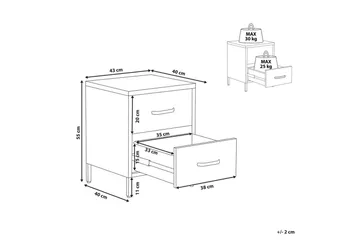 Nattbord Malavi Blå - Blå - Møbler - Bord - Avlastningsbord & sidobord - Sengebord & nattbord