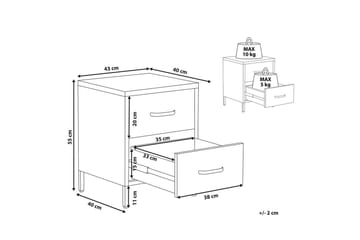 Nattbord Malavi Grønn - Grønn - Møbler - Bord - Avlastningsbord & sidobord - Sengebord & nattbord