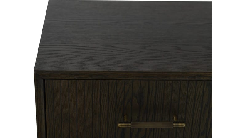 Nattbord NFG Lyon 1 skuff Brunlackad ek 66 cm - Brunlakkert eik - Møbler - Bord - Avlastningsbord & sidobord - Sengebord & nattbord
