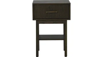 Nattbord NFG Lyon 1 skuff Brunlackad ek 66 cm - Brunlakkert eik - Møbler - Bord - Avlastningsbord & sidobord - Sengebord & nattbord