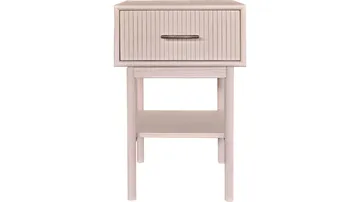 Nattbord NFG Lyon 1 skuff Vitpigmenterad ek 66 cm - Hvitpigmentert eik - Møbler - Bord - Avlastningsbord & sidobord - Sengebord & nattbord