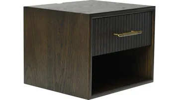 Nattbord NFG Lyon vegg Brunlackad ek Vägghängd - Brunlakkert eik - Møbler - Bord - Avlastningsbord & sidobord - Sengebord & nattbord