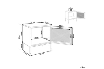 Nattbord Ossett Hvit - Hvit - Møbler - Bord - Avlastningsbord & sidobord - Sengebord & nattbord