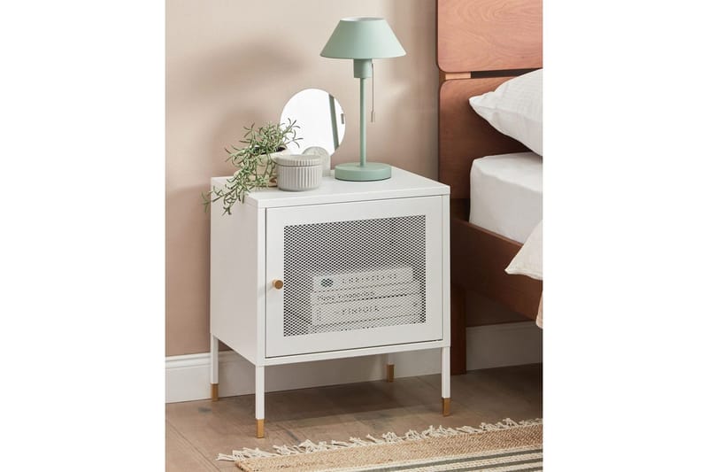 Nattbord Ossett Hvit - Hvit - Møbler - Bord - Avlastningsbord & sidobord - Sengebord & nattbord