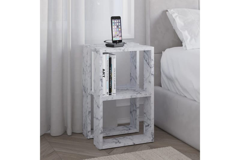 Nattbord Quival Carrara Marmor - Carrara Marmor - Møbler - Bord - Avlastningsbord & sidobord - Sengebord & nattbord