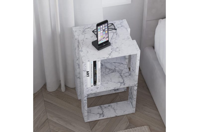 Nattbord Quival Carrara Marmor - Carrara Marmor - Møbler - Bord - Avlastningsbord & sidobord - Sengebord & nattbord