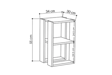 Nattbord Quival Carrara Marmor - Carrara Marmor - Møbler - Bord - Avlastningsbord & sidobord - Sengebord & nattbord