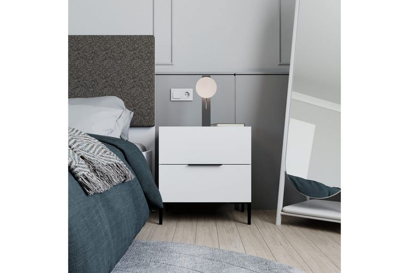 Nattbord Serene Hvit - Hvit - Møbler - Bord - Avlastningsbord & sidobord - Sengebord & nattbord