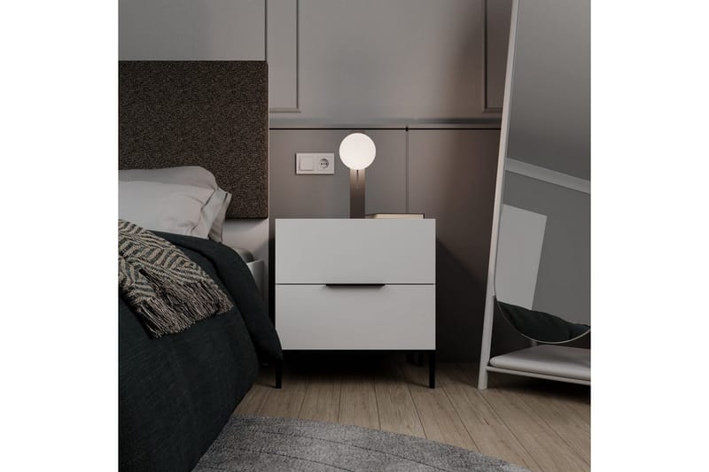 Nattbord Serene Hvit - Hvit - Møbler - Bord - Avlastningsbord & sidobord - Sengebord & nattbord