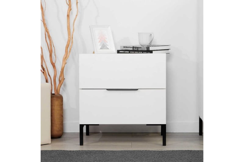 Nattbord Serene Hvit - Hvit - Møbler - Bord - Avlastningsbord & sidobord - Sengebord & nattbord