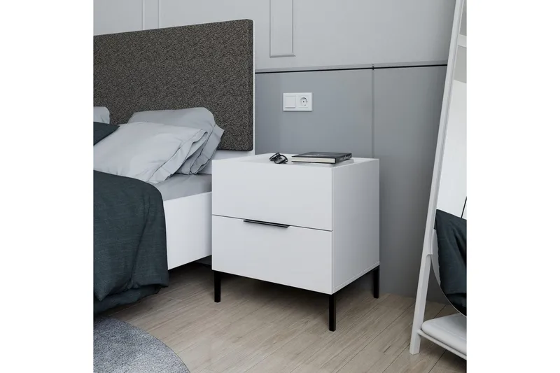 Nattbord Serene Hvit - Hvit - Møbler - Bord - Avlastningsbord & sidobord - Sengebord & nattbord