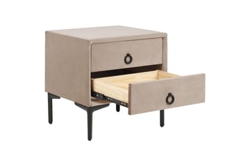 Nattbord Sezanne Beige, grå, svart - Beige, grå, svart - Møbler - Bord - Avlastningsbord & sidobord - Sengebord & nattbord