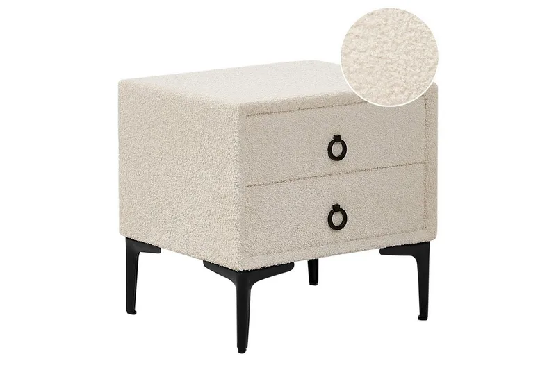 Nattbord Sezanne Hvit, Svart, Hvit, Svart