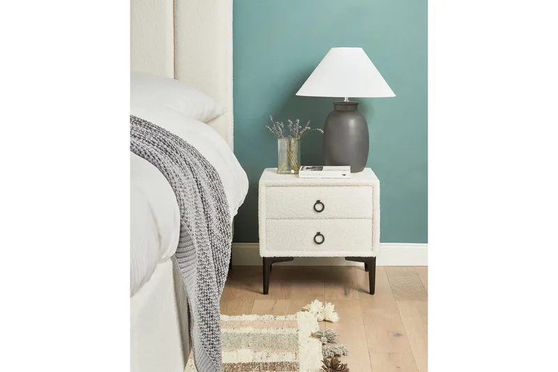 Nattbord Sezanne Hvit, Svart - Hvit, Svart - Møbler - Bord - Avlastningsbord & sidobord - Sengebord & nattbord