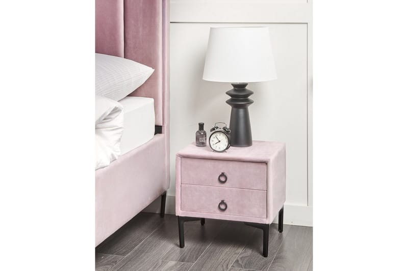 Nattbord Sezanne Rosa, Svart - Rosa, Svart - Møbler - Bord - Avlastningsbord & sidobord - Sengebord & nattbord