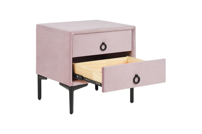 Nattbord Sezanne Rosa, Svart - Rosa, Svart - Møbler - Bord - Avlastningsbord & sidobord - Sengebord & nattbord