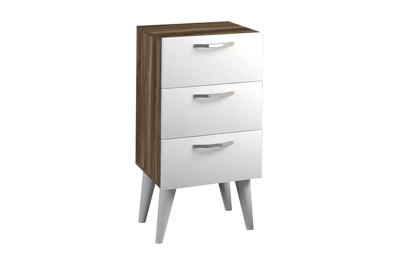 Nattbord ShanEika 40 cm med Oppbevaring 3 Skuffer - Sengebord & nattbord