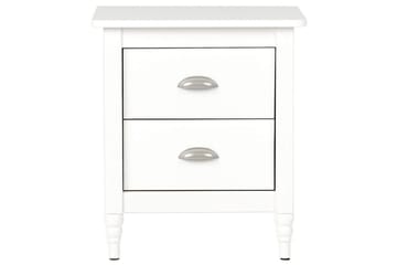 Nattbord Shillington Hvit, Sølv - Hvit, Sølv - Møbler - Bord - Avlastningsbord & sidobord - Sengebord & nattbord