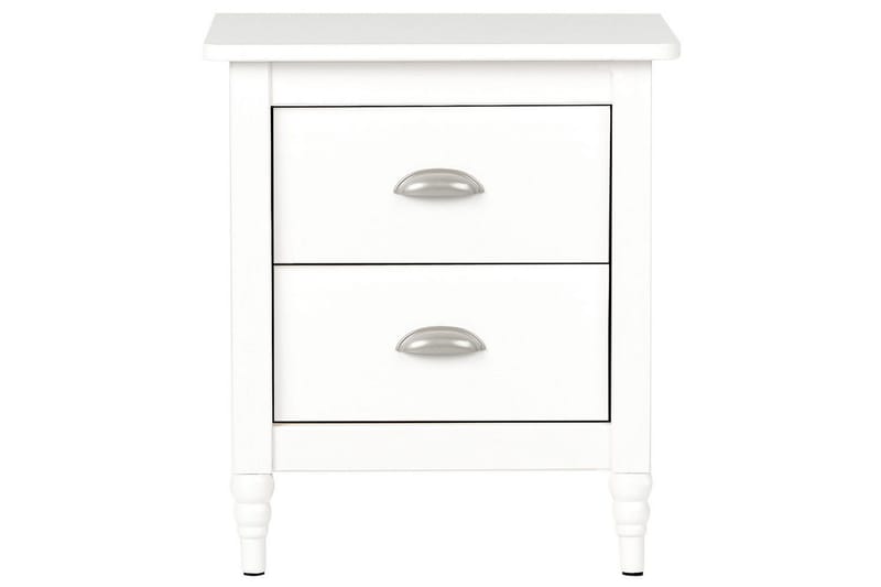 Nattbord Shillington Hvit, Sølv - Hvit, Sølv - Møbler - Bord - Avlastningsbord & sidobord - Sengebord & nattbord