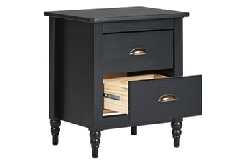 Nattbord Shillington Sort, Gull - Sort, Gull - Møbler - Bord - Avlastningsbord & sidobord - Sengebord & nattbord