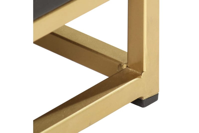 Nattbord svart og gull 40x30x50 cm heltre mango - Sengebord & nattbord
