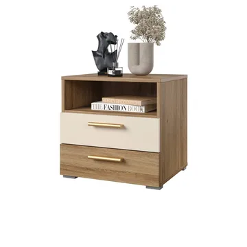 Nattbord Vertina med 2 skuffer - Møbler - Bord - Avlastningsbord & sidobord - Sengebord & nattbord