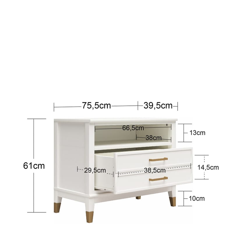 Nattbord Westerleigh Lysegrønn - Lysegrønn - Møbler - Bord - Avlastningsbord & sidobord - Sengebord & nattbord