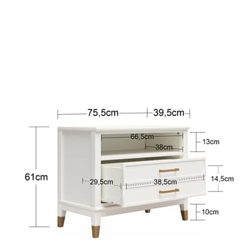 Nattbord Westerleigh Lysegrønn - Lyserosa - Møbler - Bord - Avlastningsbord & sidobord - Sengebord & nattbord