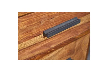 Nattbord Wohnling Heltre for kontinentalsenger med 2 skuffer oppbevaringshylle landlig stil - Møbler - Bord - Avlastningsbord & sidobord - Sengebord & nattbord