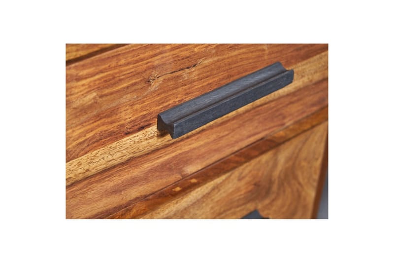 Nattbord Wohnling Heltre for kontinentalsenger med 2 skuffer oppbevaringshylle landlig stil - Møbler - Bord - Avlastningsbord & sidobord - Sengebord & nattbord