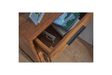 Nattbord Wohnling Heltre for kontinentalsenger med 3 skuffer 1 dør landlig stil - Møbler - Bord - Avlastningsbord & sidobord - Sengebord & nattbord