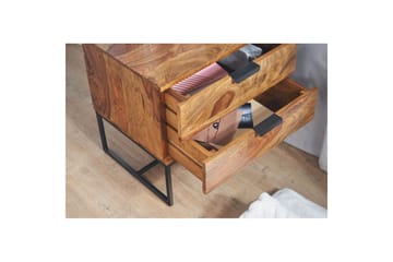 Nattbord Wohnling Laget av massivt tre for normale senghøyder med 2 skuffer landstil - Møbler - Bord - Avlastningsbord & sidobord - Sengebord & nattbord