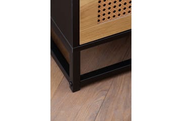 Nattbord Wohnling Massivt mangotre med 2 skuffer med Wienerkurvverk i industrielt utseende - Møbler - Bord - Avlastningsbord & sidobord - Sengebord & nattbord
