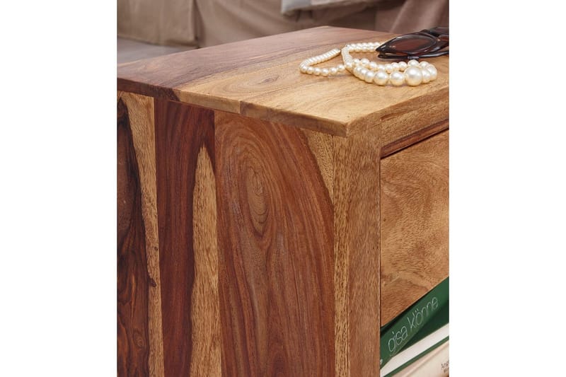 Nattbord Wohnling Massivt tre med skuff hylle landstil - Møbler - Bord - Avlastningsbord & sidobord - Sengebord & nattbord