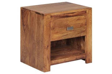 Nattbord Wohnling Massivt tre med skuff hylle landstil - Møbler - Bord - Avlastningsbord & sidobord - Sengebord & nattbord
