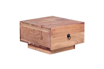 Nattbord Wohnling Massivt tre med skuff og elegant håndtak i lav design i landlig stil Akasie - Akasie - Møbler - Bord - Avlastningsbord & sidobord - Sengebord & nattbord