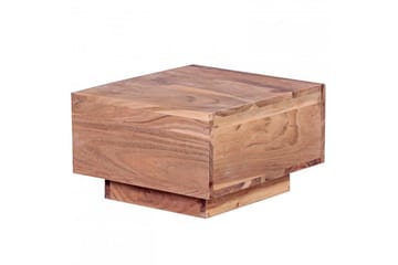 Nattbord Wohnling Massivt tre med skuff og elegant håndtak i lav design i landlig stil Akasie - Akasie - Møbler - Bord - Avlastningsbord & sidobord - Sengebord & nattbord
