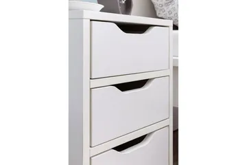 Nattbord Wohnling med 3 skuffer i et enkelt, moderne design for rammemadrass Hvit - Hvit - Møbler - Bord - Avlastningsbord & sidobord - Sengebord & nattbord